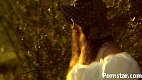 Horny pornstar Natalia Wood fucked outdoors in missionary and riding!