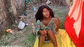 Slutty African wife came for solution and got fucked