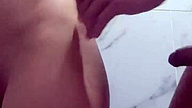 My neighbor showers in my bathroom and I end up fucking her making her squirt orgasms 😍