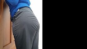 real nurse shows her big ass at hospital work