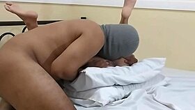 A single mom receives a wet massage, licking her tight pussy with tattoos