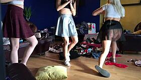 i watched hot petite girls try on lingirie turning into porn party