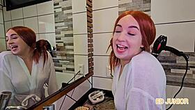 preview of cute latina manuh's first face fucking and creampie