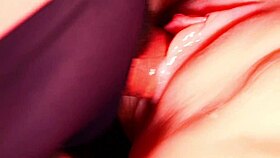 This shaved pussy toy didn't last long in anal play