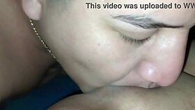 i watched my cuckold husband lick and suck my pussy after i fucked another man, then he used toys on me