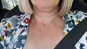 Selfie With Tits Exposed In The Car