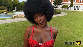 Ebony goddess takes hard cock in outdoor pov sex!