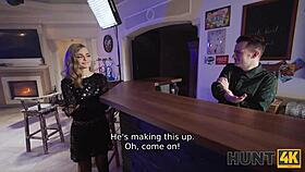 hunt4k sets up a cuck stage with blonde wife banging hard.