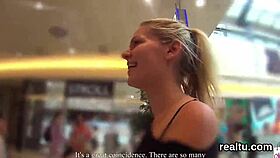 Adorable Czech girl, what are you doing undressing in the supermarket? she teases before POV ride.