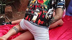 Slamming a swollen ass of this slutty sex toy doll hard