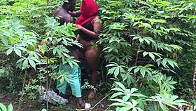 softkind fucks stepmom from behind in the bush for christmas gift 😘