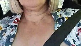 Selfie With Tits Exposed In The Car