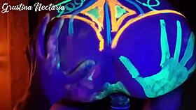 Trained the slim girl in a UV lit room for sex, not martial arts