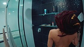 Hot fuck in the motel bathtub, wet and teasing