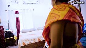 Desi house owner bangs maid after eyeing her big boobs and hairy cunt.