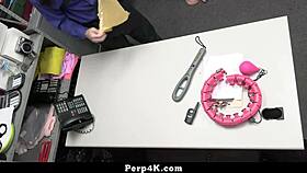 fit teen 18+ caught stealing, gets doggystyle fucked by mall officer