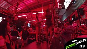 Asian Bar Girl Shakes Ass in Sneakers!