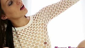 so this sex therapist just casually gets a load of cum during a session. wild stuff over the desk with lingerie on.