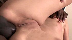 amber rayne takes black cock in ass for anal creampie
