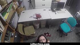 Lily Jordan caught running, officer makes her cum!