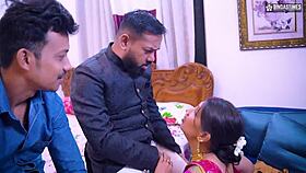 Horny Husband Shares Innocent Wife for Wild Threesome Action