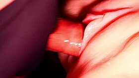 This shaved pussy toy didn't last long in anal play