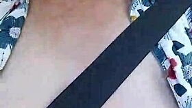 Selfie With Tits Exposed In The Car