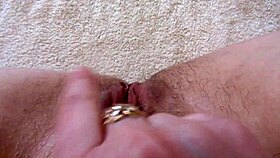 Hairy Brunette Squirt Orgasms While Getting Ass Fucked and Jerking Clit in Fetish Scene