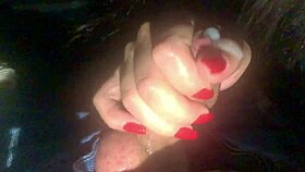 Wife gives husband a treat in the cinema