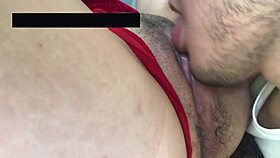 Giving oral to my girlfriend's wet pussy, making her squirt at home