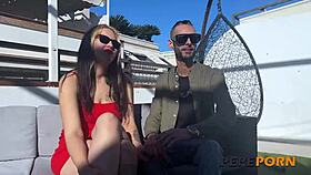 couple fantasies double cock portion for red diamond in quick threesome