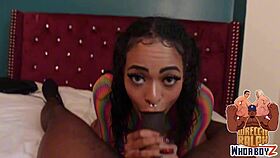 Ebony slut took bbc pounding & swallowed my load