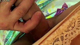 A stranger rubs cock in my panties on city bus