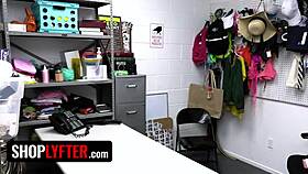 no mercy for that bratty shoplifter clothes ripped 😈