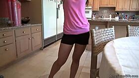 pretty alexa shows her perfect ass in a closeup blowjob session