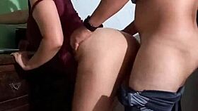 Fucking cheating teen stepsister bent over in missionary before boyfriend arrives