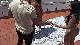 Foursome with stepsister and big cock