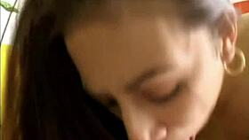 want to see this hot brunette give a pov blowjob on the casting couch?