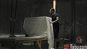 Hey, punishing this horny blonde slave with rough bdsm and deepthroat action - Misha MyNx and Tommy Pistol