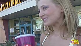 lesbian babes share dildo after kissing