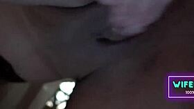 petting my latina wife's huge clit in homemade sunset fun