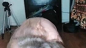 morning yoga session with a hot milf in action