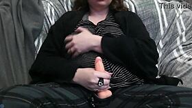 watch as he jacks off the strapon, no audio needed for this bisexual thrill