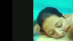 Payin’ a sloppy one at the pool, couldn’t hold back!