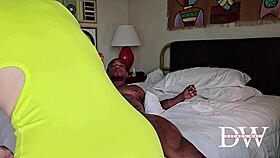 hotel meet-up turns wild with a 50-year-old submissive blonde taking anal creampie like a pro.