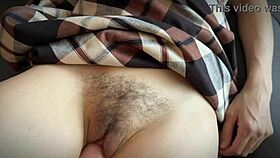 hey, wanna see stepson rub milf's hairy creamy pussy close up?