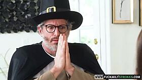 thanksgiving turns into emotional family fucking with father in law