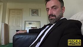 I saw this Scottish sub get dominated and throat action in high definition.