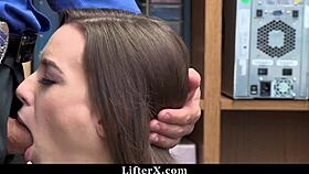 I fucked the teen shoplifter in my security room as punishment.