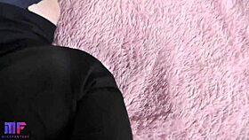 caught this thief in the act. now she's bound and fucked in the mouth with pov facial.